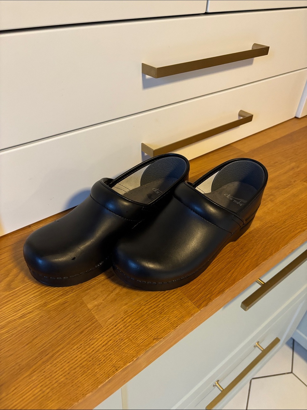 Dansko Black Slip-On Clogs